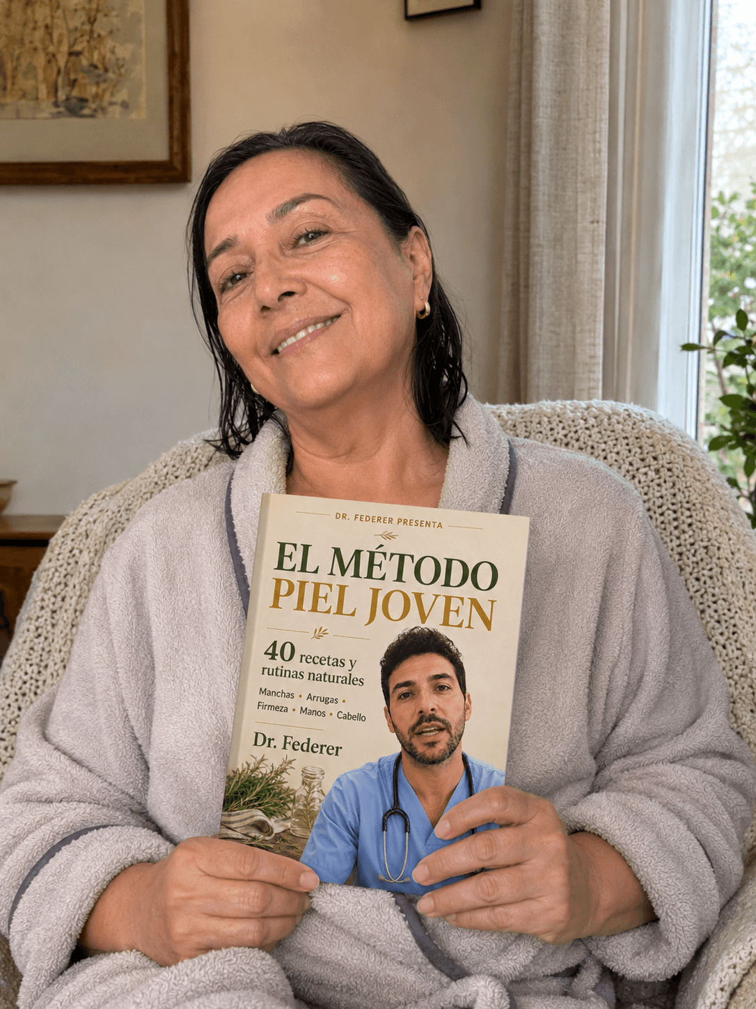 Yolanda P. con su guía