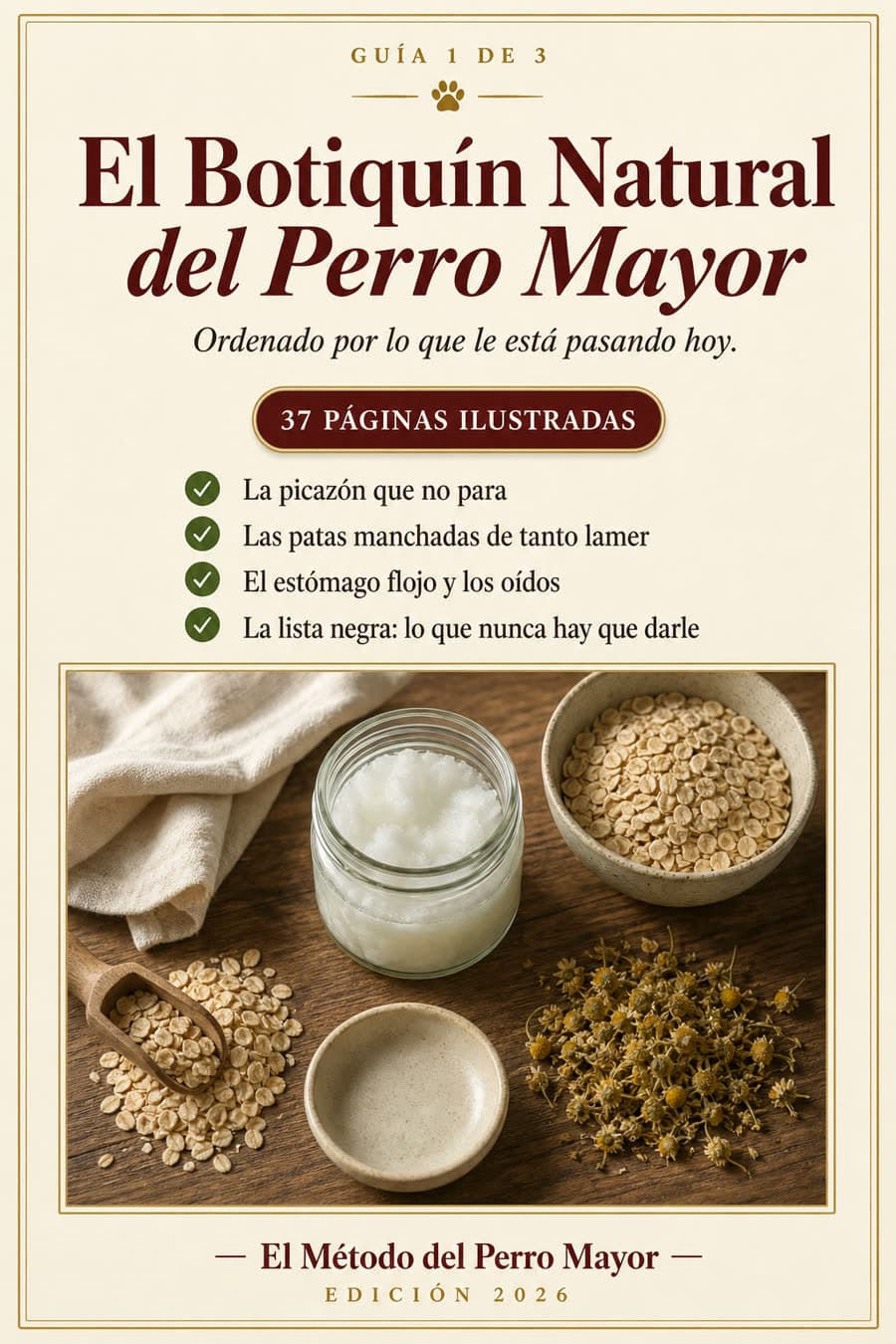 Portada de El Botiquín Natural del Perro Mayor
