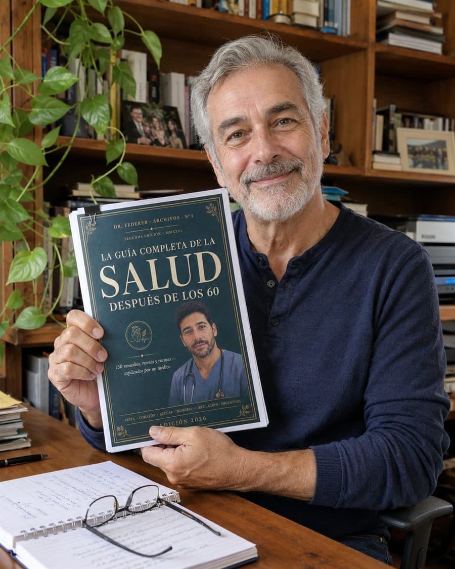 Ricardo A. con su copia impresa de la guía