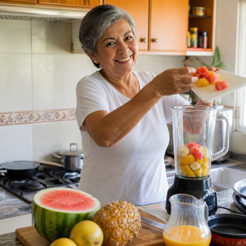 Persona mayor con energía y buen ánimo